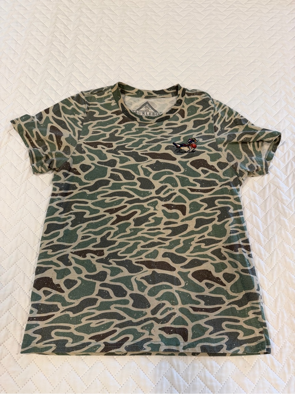 BURLEBO Green Camo Short Sleeve Tee